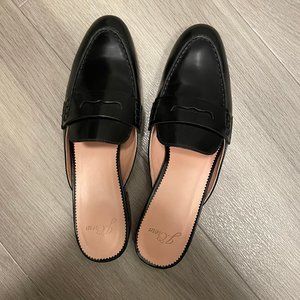 *NEW* J.Crew loafer mule - black leather, size 7